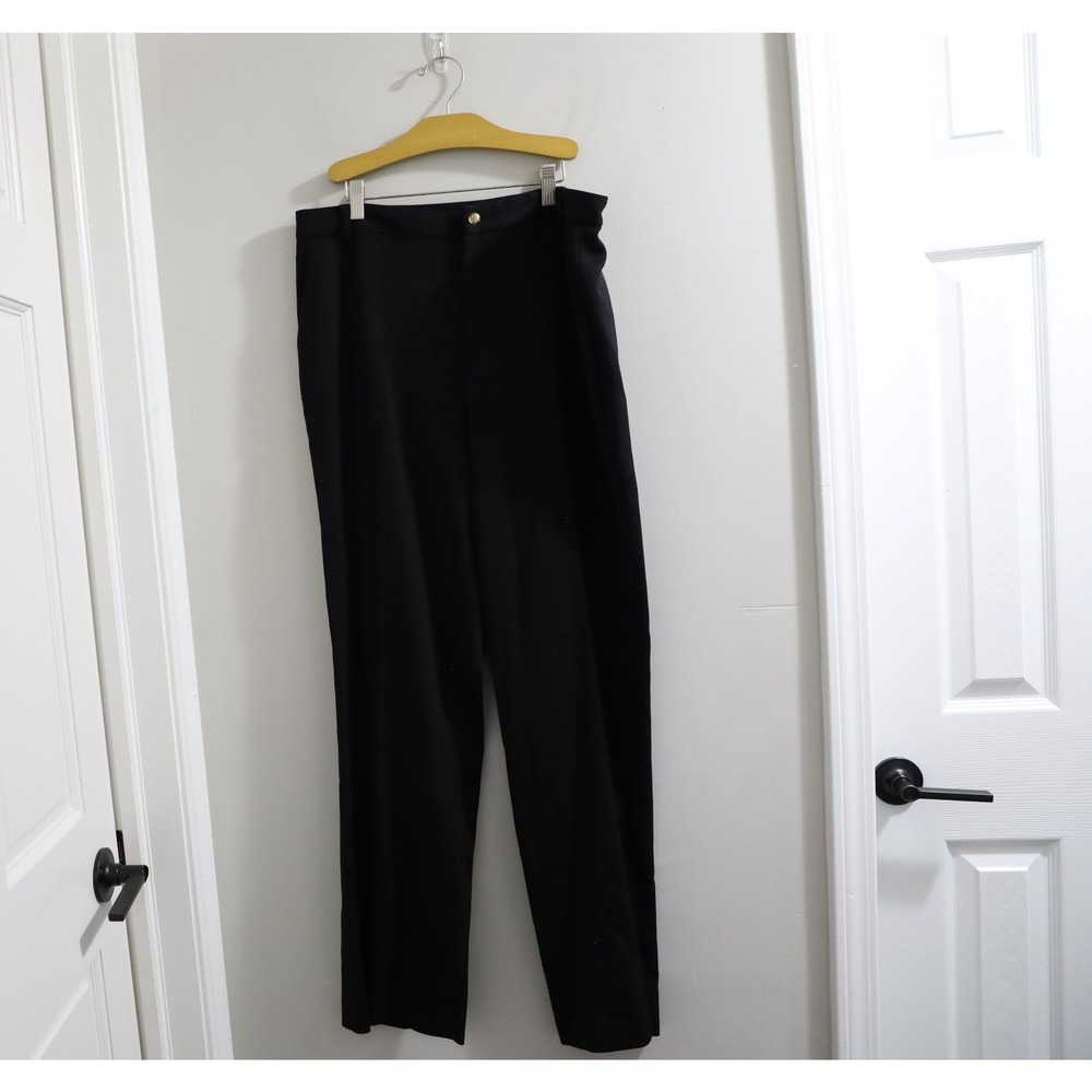 Lauren Ralph Lauren Black Wool Blend Tailored Dress Pants Size 10